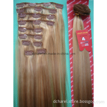 Double Layers Weft Clip in Hair Extensions 10pieces 21clips Set